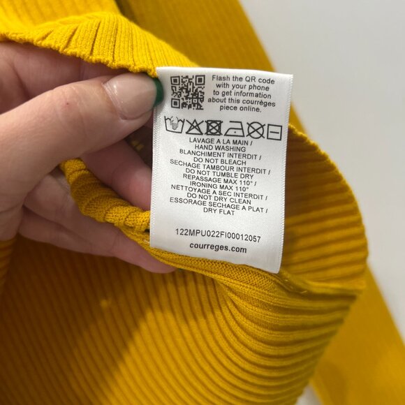 $550 Courreges Ribbed Knit Mock Neck Jumper Sweater size 3/Large - Picture 9 of 9